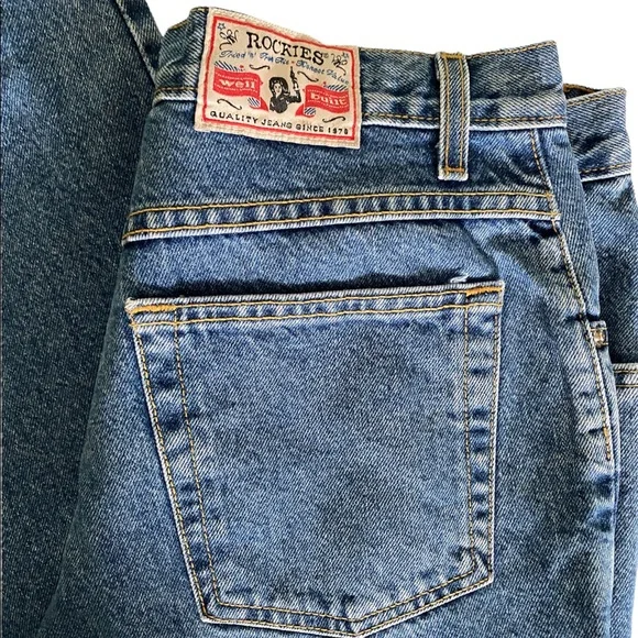 Sold!!!!!!Vintage Rockies Women's Sz 13 High Rise Blue Denim Jeans - Picture 2 of 10